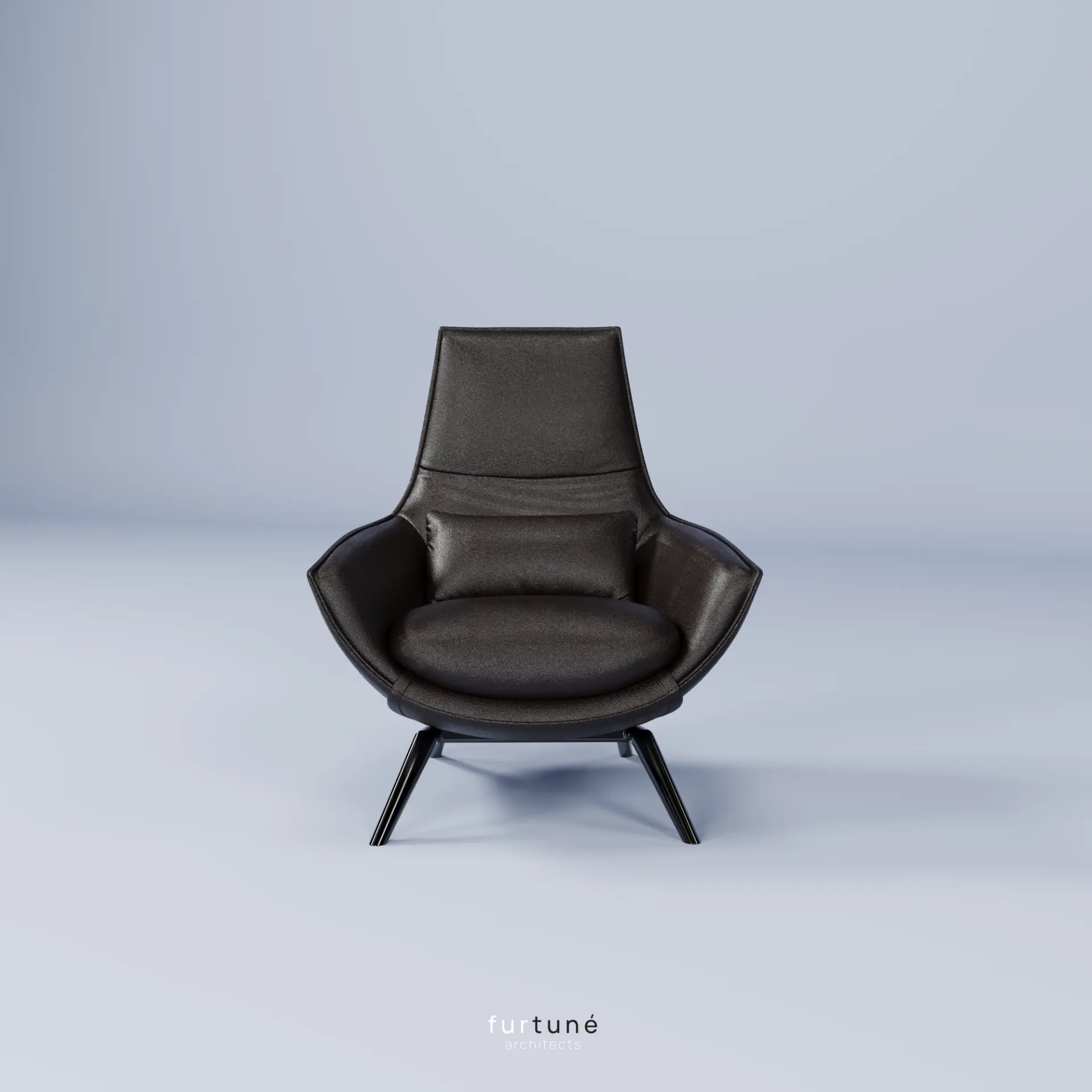 Frontalansicht des Loungesessels