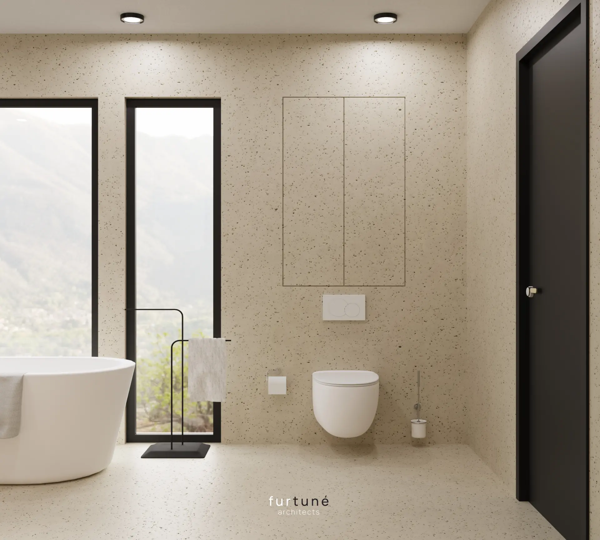 Wandhängendes WC mit Fensterband